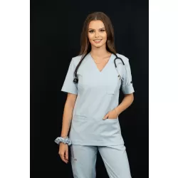 Bluzka medyczna SCRUBS MEDI TEDDY - TALLANTE BABY BLUE